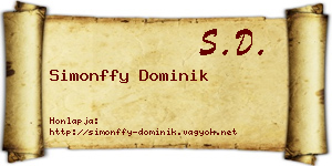 Simonffy Dominik névjegykártya