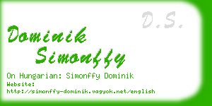 dominik simonffy business card